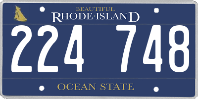 RI license plate 224748