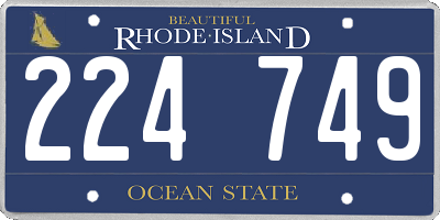 RI license plate 224749