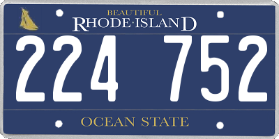 RI license plate 224752