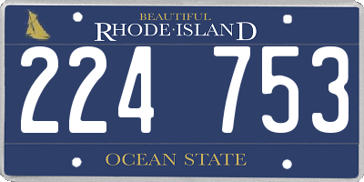 RI license plate 224753