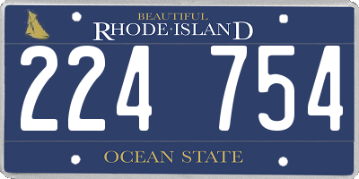 RI license plate 224754