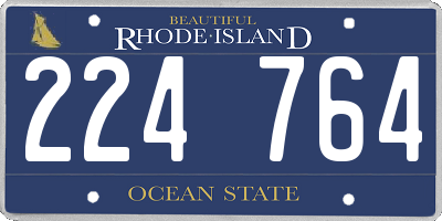 RI license plate 224764
