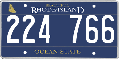 RI license plate 224766