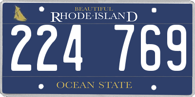 RI license plate 224769