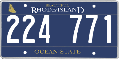 RI license plate 224771