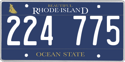 RI license plate 224775