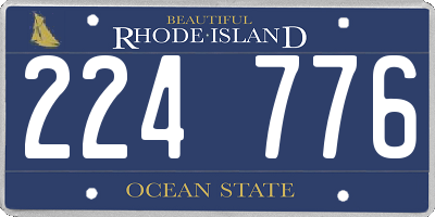 RI license plate 224776