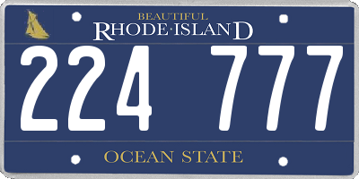 RI license plate 224777