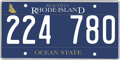 RI license plate 224780