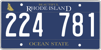 RI license plate 224781