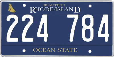 RI license plate 224784