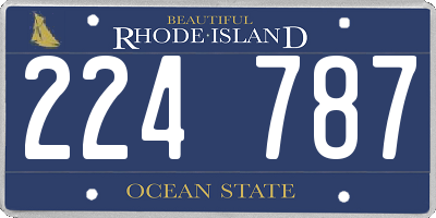 RI license plate 224787
