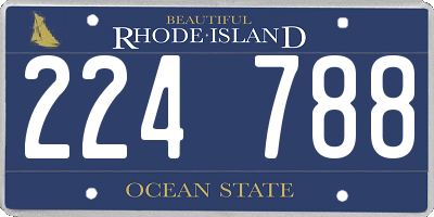 RI license plate 224788
