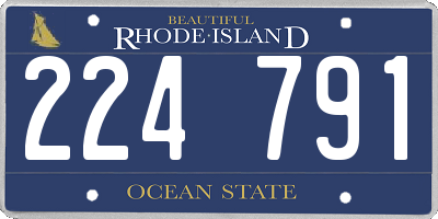 RI license plate 224791
