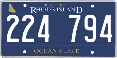 RI license plate 224794