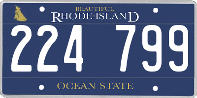 RI license plate 224799