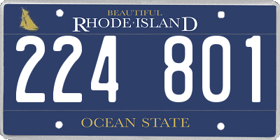 RI license plate 224801