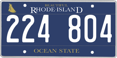 RI license plate 224804