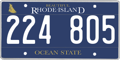 RI license plate 224805