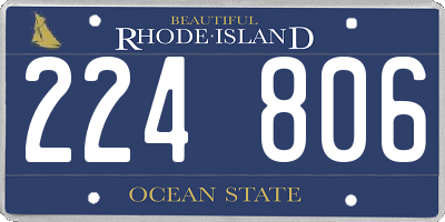 RI license plate 224806