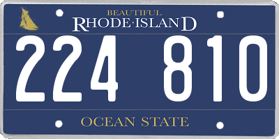 RI license plate 224810