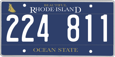 RI license plate 224811