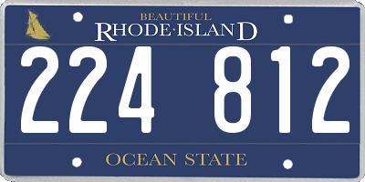 RI license plate 224812