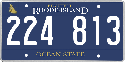 RI license plate 224813