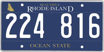 RI license plate 224816
