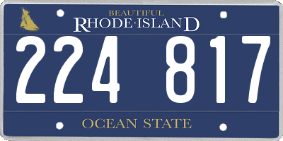 RI license plate 224817