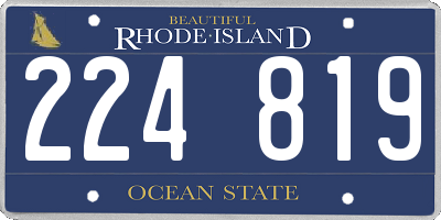 RI license plate 224819