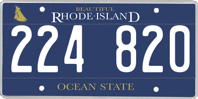 RI license plate 224820