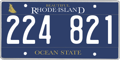 RI license plate 224821