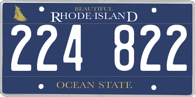 RI license plate 224822