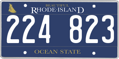 RI license plate 224823