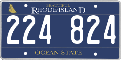RI license plate 224824