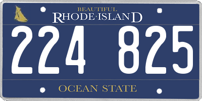 RI license plate 224825