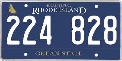 RI license plate 224828