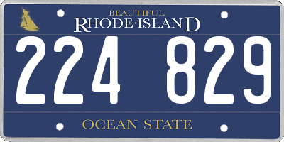 RI license plate 224829