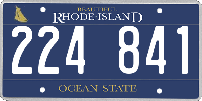 RI license plate 224841