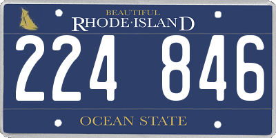 RI license plate 224846