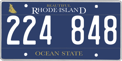 RI license plate 224848
