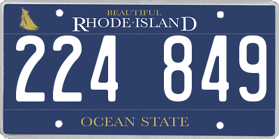 RI license plate 224849