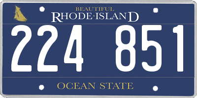 RI license plate 224851