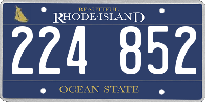 RI license plate 224852
