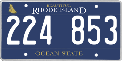 RI license plate 224853