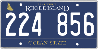 RI license plate 224856