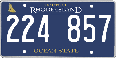 RI license plate 224857