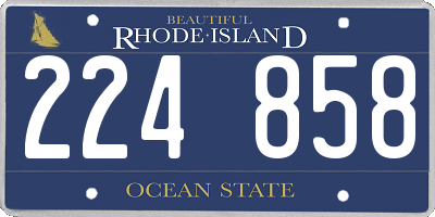RI license plate 224858