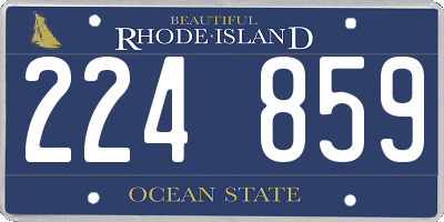 RI license plate 224859
